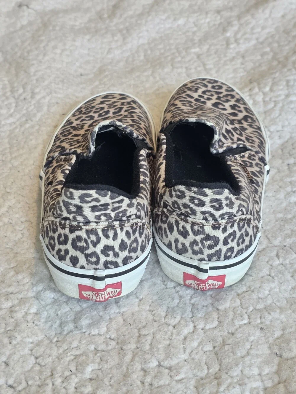Vans Deluxe Comfort Leopard Print Slip On Shoes Womens Size 6.5 Animal Canvas